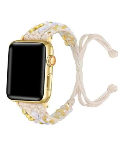 Posh Tech Womens Gemma Weave Band For Apple Watch Collection In Gold