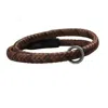 Posh Totty Designs Brown / Silver Men's Brown Leather Oxidised Charm Bracelet In Multi