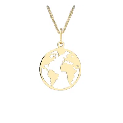 Posh Totty Designs Men's 9ct Gold Globe Pendant Necklace