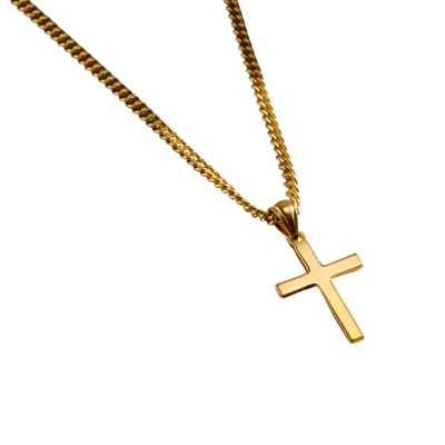 Posh Totty Designs Men's Gold Plated Large Cross Necklace