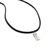 Posh Totty Designs Men's Leather & Sterling Silver Kintsugi Tag Necklace In Black