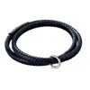 Posh Totty Designs Men's Navy Blue Leather Message Bracelet In Black