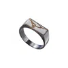 Posh Totty Designs Men's Oxidised Sterling Silver Rectangle Kintsugi Signet Ring In Silver