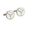 Posh Totty Designs Men's Silver Kintsugi Disc Cufflinks In Silver