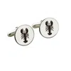 Posh Totty Designs Men's Silver Lobster Disc Cufflinks In Metallic