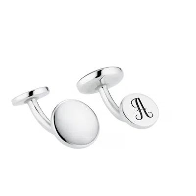 Posh Totty Designs Men's Silver Personalised Mother Of Pearl Cufflinks