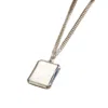 Posh Totty Designs Men's Sterling Silver Bevelled Tag Necklace In Gold