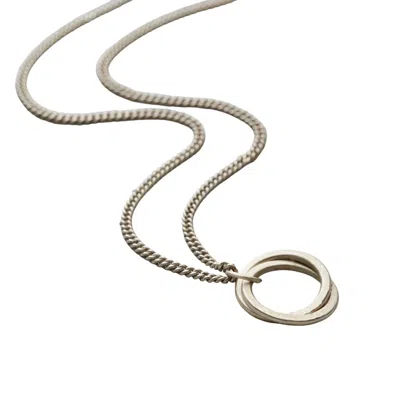 Posh Totty Designs Men's Sterling Silver Interlinking Ring Necklace