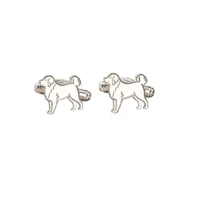 Posh Totty Designs Men's Sterling Silver Labrador Cufflinks In Gold