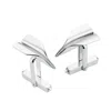 Posh Totty Designs Men's Sterling Silver Paper Plane Cufflinks In Silver