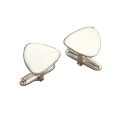 Posh Totty Designs Men's Sterling Silver Plectrum Cufflinks