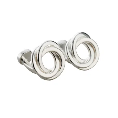Posh Totty Designs Men's Sterling Silver Russian Ring Cufflinks