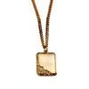 Posh Totty Designs Men's Yellow Gold Bevelled Edge Strata Tag Necklace In Gold