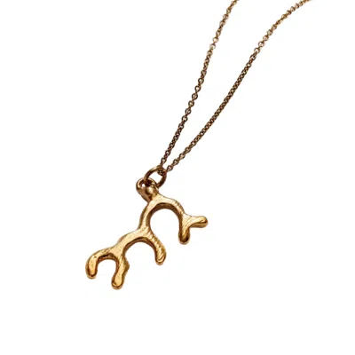 Posh Totty Designs Men's Yellow Gold Coral Necklace