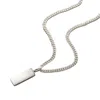 Posh Totty Designs Mens Luxury Sterling Silver Tag Necklace In Metallic
