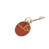 Posh Totty Designs Neutrals Tan Leather Kintsugi Keyring In Brown