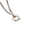 Posh Totty Designs Silver Men's Mini Open Squares Necklace