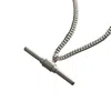 Posh Totty Designs Silver Mens T Bar Pendant Necklace In Metallic