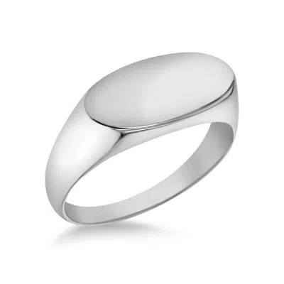 Posh Totty Designs Sterling Silver Mens Oval Signet Ring