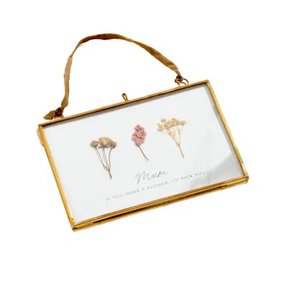 Posh Totty Designs White Mother's Day Pressed Flower Quote Frame