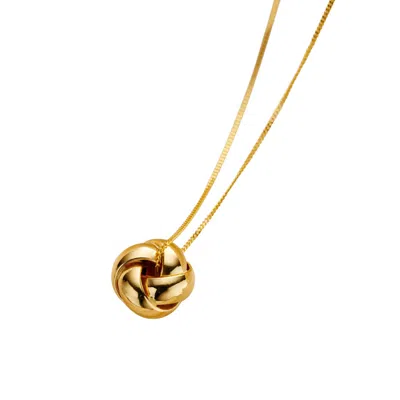 Posh Totty Designs Women's 9ct Gold Knot Charm Necklace