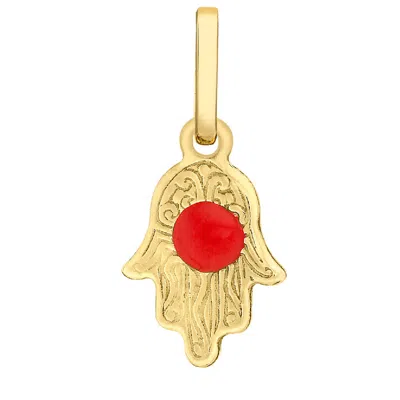 Posh Totty Designs Women's 9ct Gold Mini Hamsa Hand Necklace