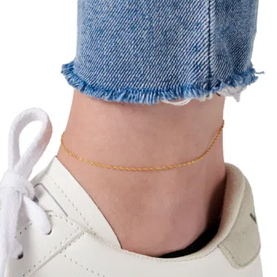 Posh Totty Designs Women's 9ct Twisted Gold Anklet