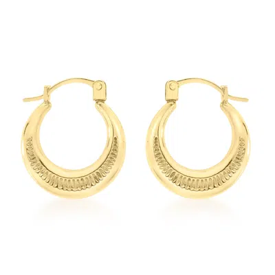 Posh Totty Designs Women's Crescent Moon Creole Gold Hoop Earrings