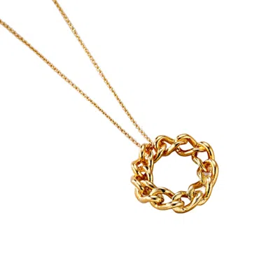 Posh Totty Designs Women's Curb Link Gold Pendant Necklace