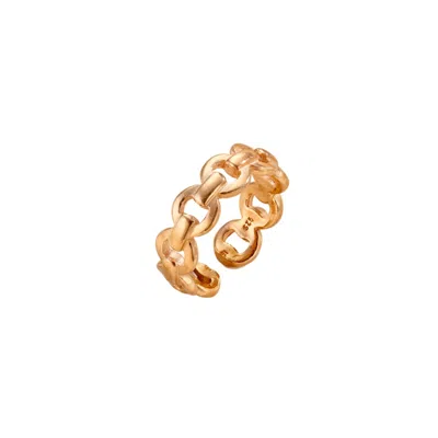 Posh Totty Designs Women's Curb Link Open Rose Gold Ring