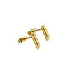 Posh Totty Designs Women's Gold Diamond Flow Stud Earrings