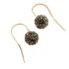 Posh Totty Designs Women's Gold Disco Ball Hanging Earrings In Gold