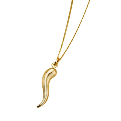 Posh Totty Designs Women's Gold Horn Charm Necklace