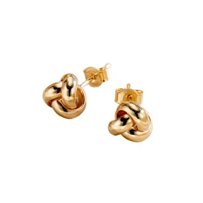 Posh Totty Designs Women's Gold Knot Stud Earrings