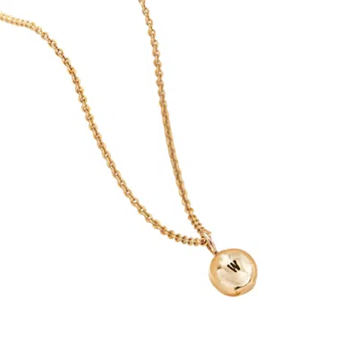 Posh Totty Designs Women's Gold Molten Orb Initial Necklace