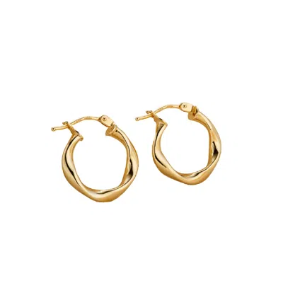 Posh Totty Designs Women's Gold Organic Hoop Earrings