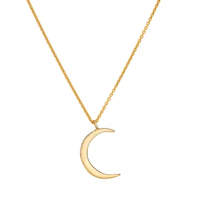 Posh Totty Designs Women's Gold Plated Crescent Moon Necklace