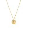 Posh Totty Designs Women's Gold Plated Curved Sand Dollar Necklace In Gold