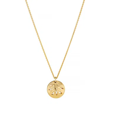 Posh Totty Designs Women's Gold Plated Curved Sand Dollar Necklace