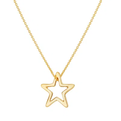 Posh Totty Designs Women's Gold Plated Open Star Necklace