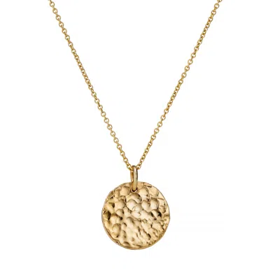 Posh Totty Designs Women's Gold Plated Textured Disc Necklace