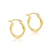 POSH TOTTY DESIGNS WOMEN'S GOLD PLATED TWISTED CREOLE HOOP EARRINGS