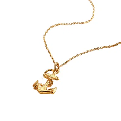 Posh Totty Designs Women's Gold Rope & Anchor Necklace