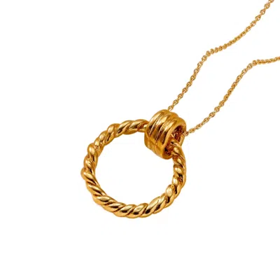 Posh Totty Designs Women's Large Tether Hoop Gold Necklace