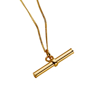 Posh Totty Designs Women's Mini Gold T-bar Necklace