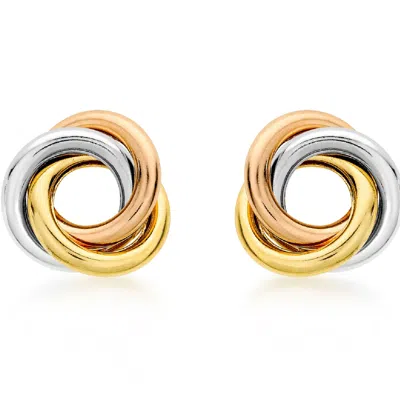 Posh Totty Designs Women's Mixed Gold Russian Ring Stud Earrings