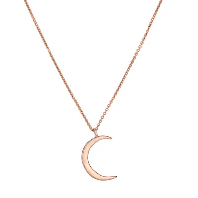 Posh Totty Designs Women's Rose Gold Plated Crescent Moon Necklace