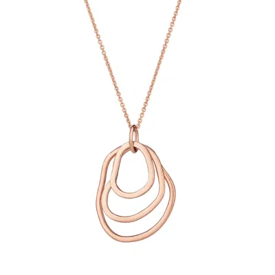 Posh Totty Designs Women's Rose Gold Plated Fine Organic Family Necklace