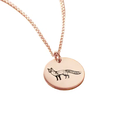 Posh Totty Designs Women's Rose Gold Plated Fox Spirit Animal Necklace