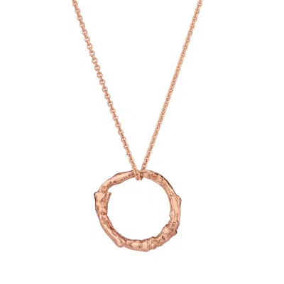 Posh Totty Designs Women's Rose Gold Plated Medium Twig Hoop Necklace
